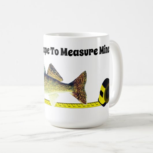 Funny Walleye Pike en Tape Measure Koffiemok (Voorkant rechts)