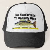 Funny Walleye Pike en Tape Measure Trucker Pet (Voorkant)