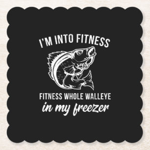 Funny Walleye Vist Gift Walleye Fish Humor Kartonnen Onderzetters