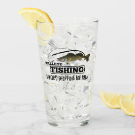 Funny Walleye Vist Mannen Grocery Shopping Quote Glas