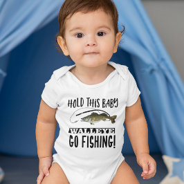 Funny Walleye Vist woordvoerder die Baby Hilarisch Romper