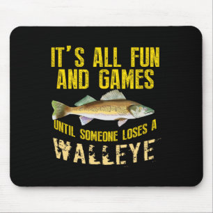 Funny Walleye Vist zoetwatervis grafische Mannen Muismat