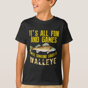 Funny Walleye Vist zoetwatervis grafische Mannen T-shirt