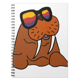 Funny Walrus die zonnebrillen draagt Notitieboek