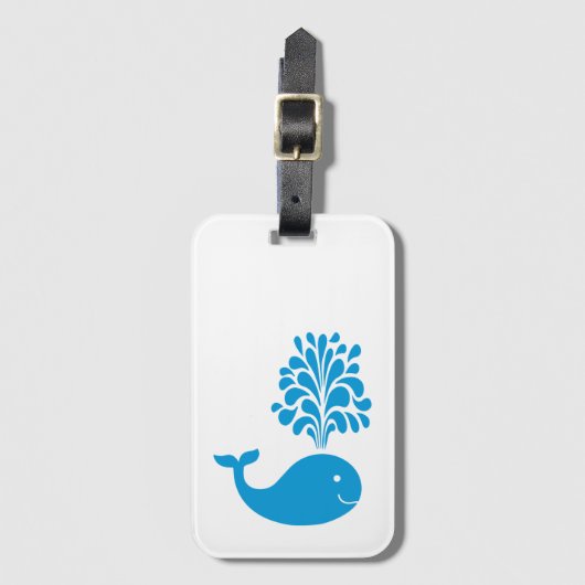 Funny walvis bagagelabel (Voorkant (verticaal))