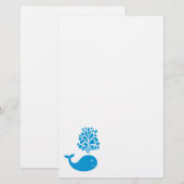 Funny walvis briefpapier (Voorkant / Achterkant)