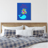 Funny walvis canvas afdruk (Insitu (Slaapkamer))