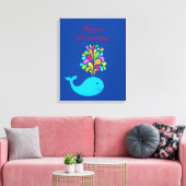 Funny walvis canvas afdruk (Insitu (Woonkamer))