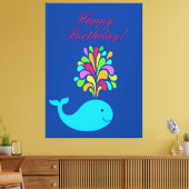 Funny walvis canvas afdruk (Insitu (Woonkamer))