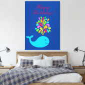 Funny walvis canvas afdruk (Insitu (Slaapkamer))