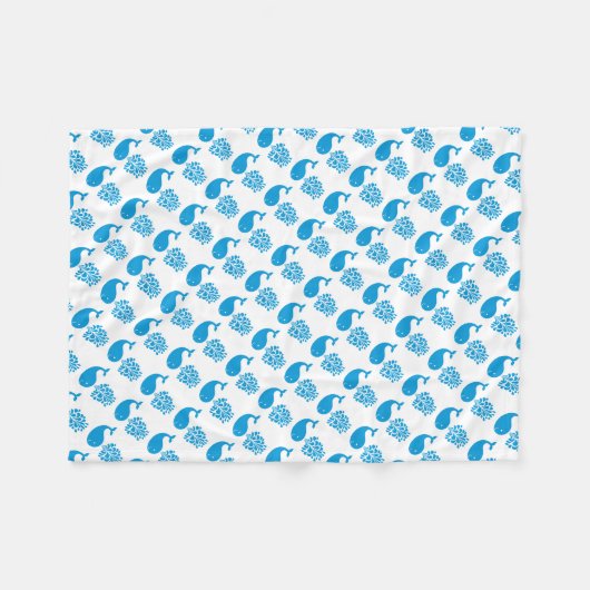 Funny walvis fleece deken (Voorkant (Horizontaal))