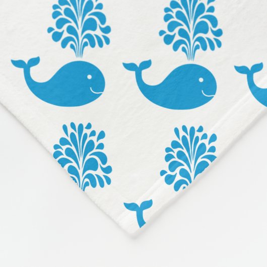Funny walvis fleece deken (Hoek)