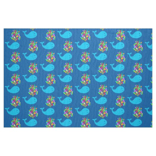 Funny walvis stof (Fat Quarter)