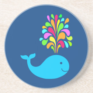 Funny walvis zandsteen onderzetter