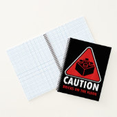Funny Warning Attach Building Blocks Bricks on Fl Notitieboek (Binnen)