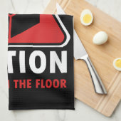 Funny Warning Attach Building Blocks Bricks on Fl Theedoek (Quarter Fold)