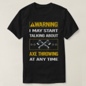Funny Warning Ax Throwing Classic TShirt (Design voorkant)