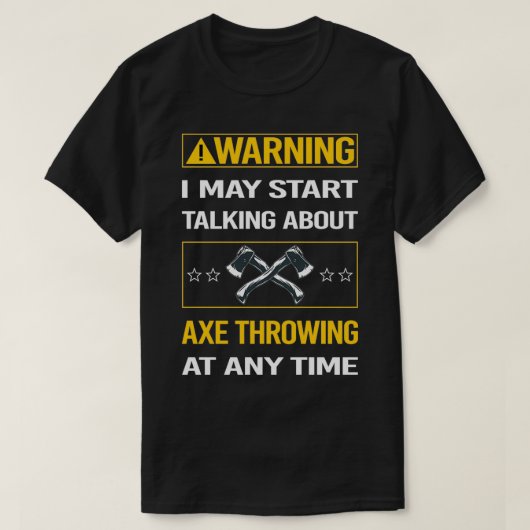 Funny Warning Ax Throwing Classic TShirt (Design voorkant)