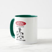 FUNNY Warning Boerderij Patrolled by Crazy Goat LA Mok (Voorkant links)