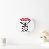 FUNNY Warning Boerderij Patrolled by Crazy Goat LA Ronde Klok (Huis)