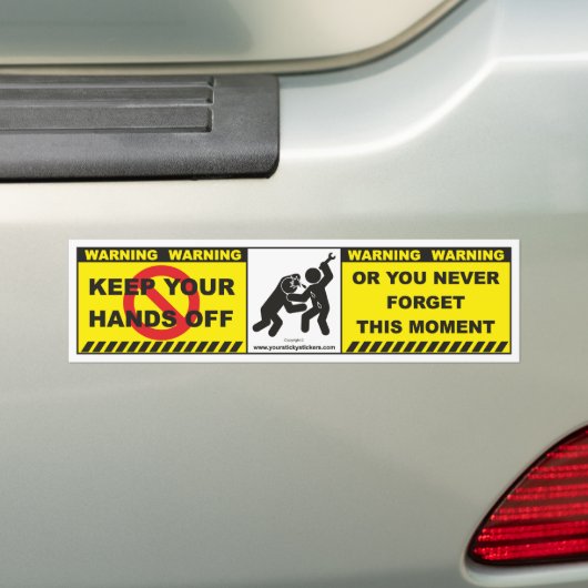 Funny Warning Bumpersticker Decal Label A12 (Op auto)
