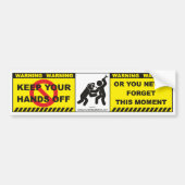 Funny Warning Bumpersticker Decal Label A12 (Voorkant)