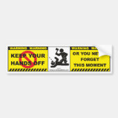 Funny Warning Bumpersticker Decal Label A9 (Voorkant)