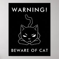 Funny Warning Cat | Voorzichtigheid van de boeg