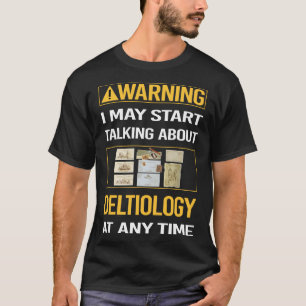 Funny Warning Deltiology Briefkaart Briefkaarten T-shirt