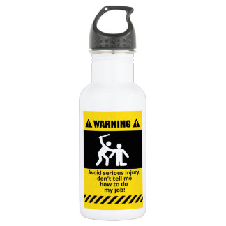 Funny Warning Injury Waterfles