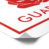 Funny Warning Sign | Garenkaas | Rood Poster (Hoek)