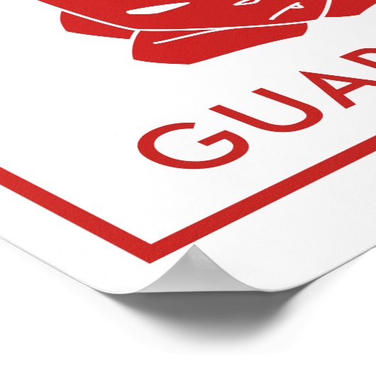 Funny Warning Sign | Garenkaas | Rood Poster (Hoek)