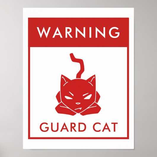 Funny Warning Sign | Garenkaas | Rood Poster (Voorkant)