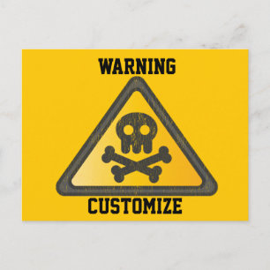 Funny Warning SignThunder_Cove Briefkaart