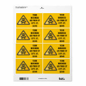 Funny Warning SignThunder_Cove Etiket (Full Sheet)