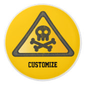 Funny Warning SignThunder_Cove Keramische Knop (Voorkant)