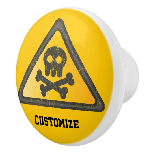 Funny Warning SignThunder_Cove Keramische Knop (Rechts)