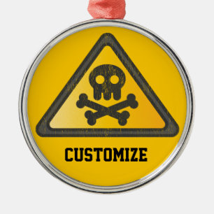 Funny Warning SignThunder_Cove Metalen Ornament