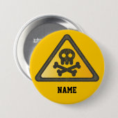 Funny Warning SignThunder_Cove Ronde Button 7,6 Cm (Voorkant /achterkant)