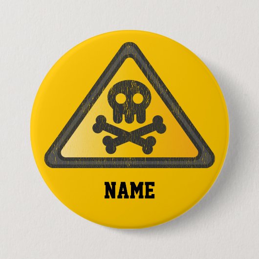 Funny Warning SignThunder_Cove Ronde Button 7,6 Cm (Voorkant)