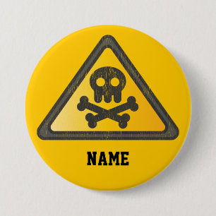 Funny Warning SignThunder_Cove Ronde Button 7,6 Cm