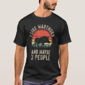 Funny Warthog Design Art Graphic Warthogs Zoo Anim T-shirt (Voorkant)