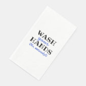 Funny Wash Your Hands Bathroom Humor Servet (Hoek)