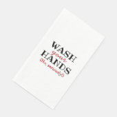 Funny Wash Your Hands Bathroom Humor Servet (Hoek)