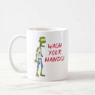Funny Wash Your Hands Zombie Koffiemok