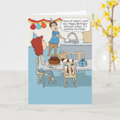 Funny Washing Hands Zing Happy Birthday Kaart (Gele Bloem)