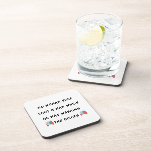 Funny Washington Quote, Funny Kitchen Quottes Bier Onderzetter (Rechterzijde)