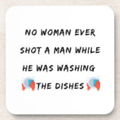 Funny Washington Quote, Funny Kitchen Quottes Bier Onderzetter (Voorkant)