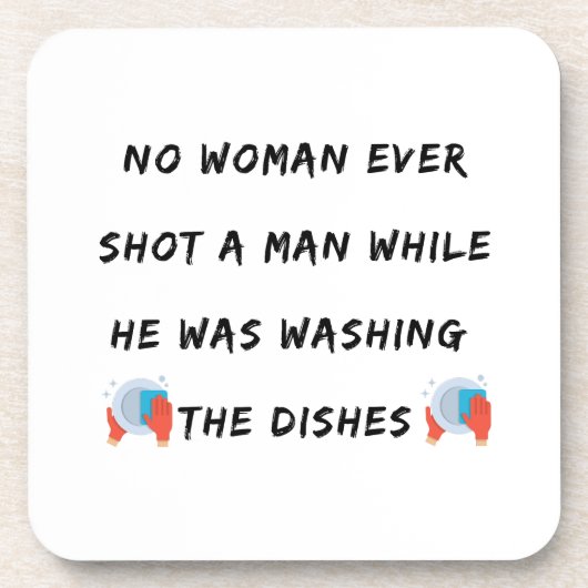 Funny Washington Quote, Funny Kitchen Quottes Bier Onderzetter (Voorkant)