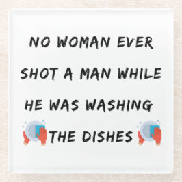 Funny Washington Quote, Funny Kitchen Quottes Glazen Onderzetter